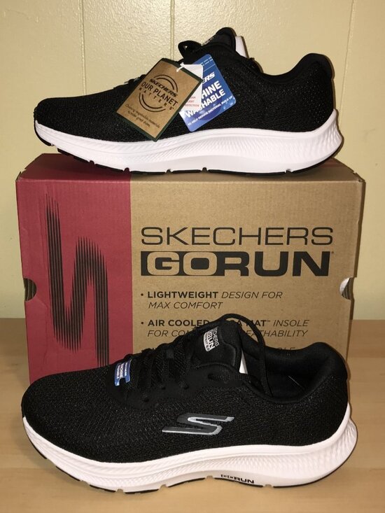 SKECHERS Shoes - Women's SKECHERS Go Run Consistent 2.0 Engaged-128605-Size 11- Black